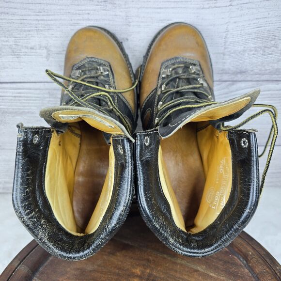 Vintage LL Bean Freeport Maine USA 50s 60s Leather Lace Hiking Combat Boots 7.5C